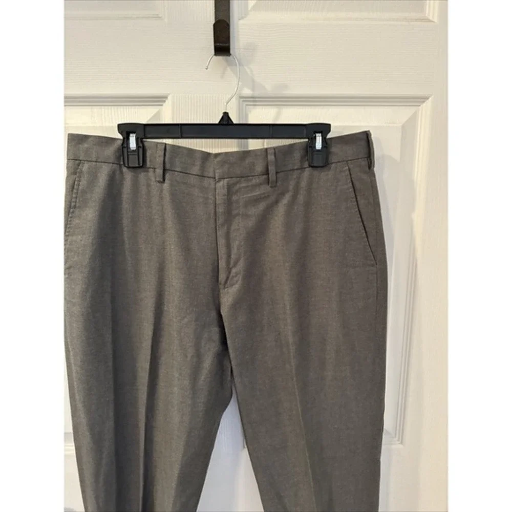 J.CREW‎ 36x33.5 Gray Bowery Classic Flat Front  Mens Dress Chino Pants